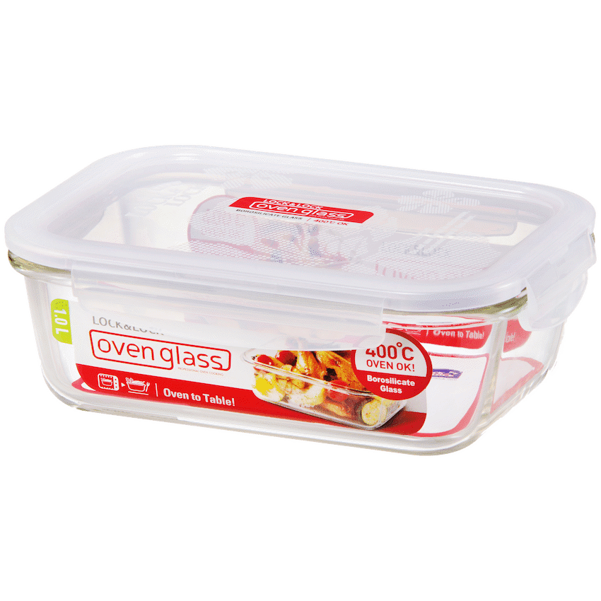 LocknLock Euro Glass container rect 1lt ( Order in Qty of 4) 2