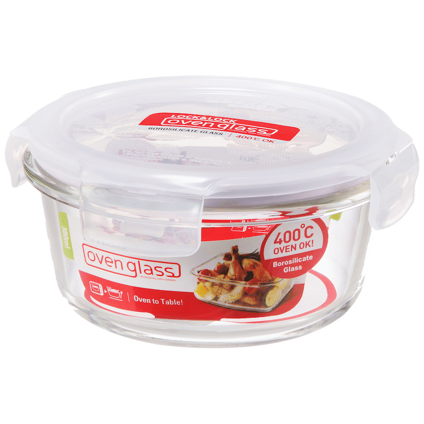 LocknLock Euro Glass container rnd 380ml ( Order in Qty of 6) 2