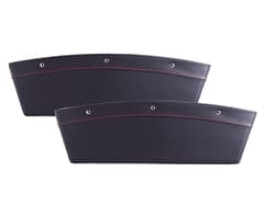 2-Piece Car Seat Gap Organiser - Black 2