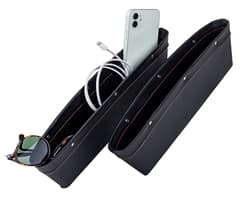 2-Piece Car Seat Gap Organiser - Black 4