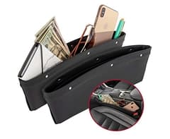 2-Piece Car Seat Gap Organiser - Black 5