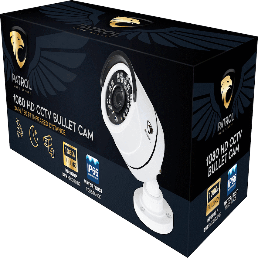 Patrol 1080P Bullet Camera - White 2