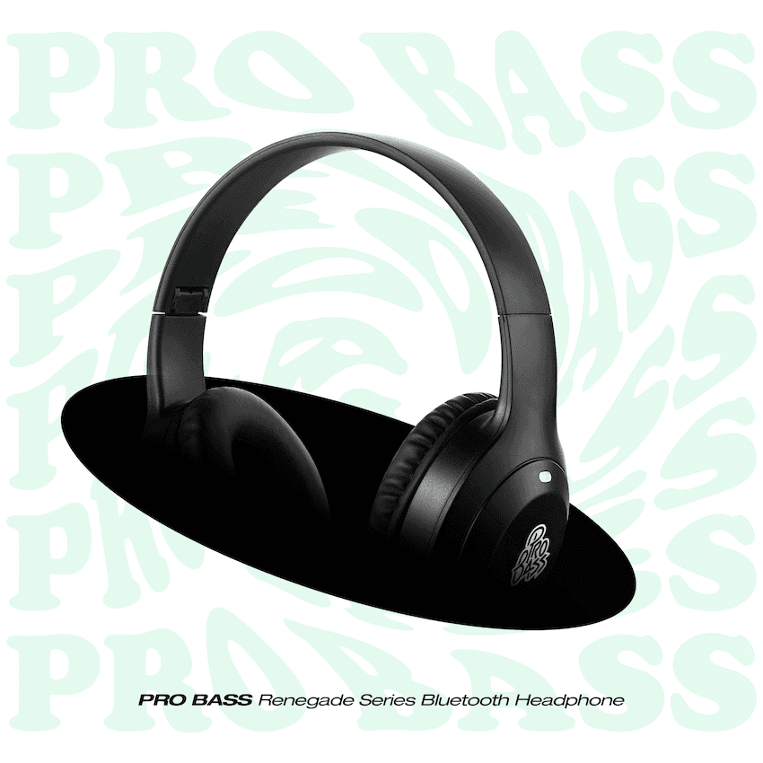 Pro Bass Renegade Series Bluetooth Headphone - Black 8