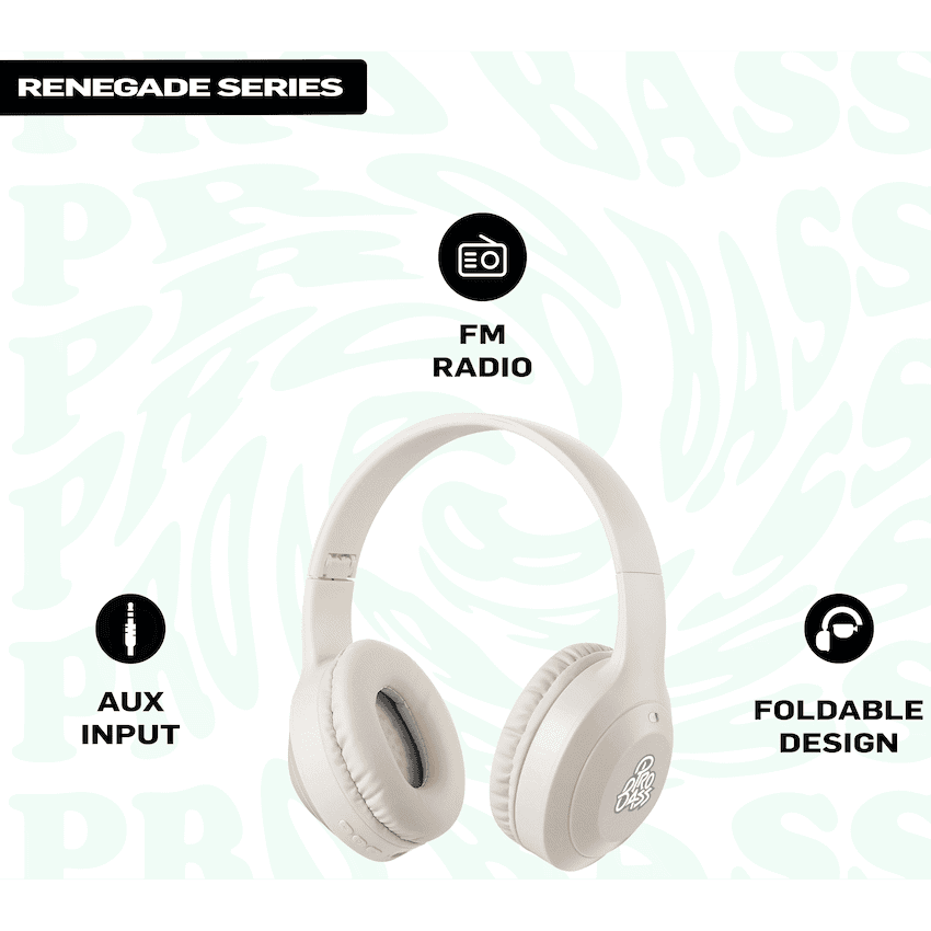 Pro Bass Renegade Series Bluetooth Headphone  - Nude 4