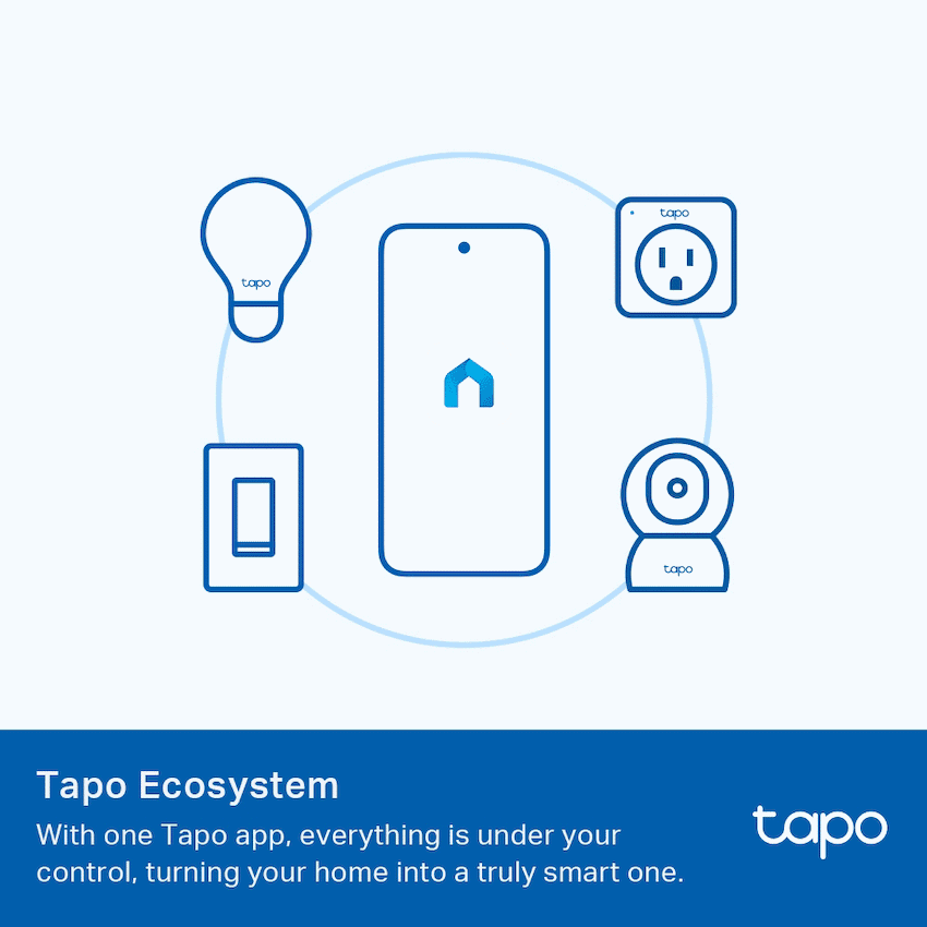 TP-Link Tapo L510B 8.7W Smart Wi-Fi Warm White Light Bulb, Dimmable, A60, B15 7