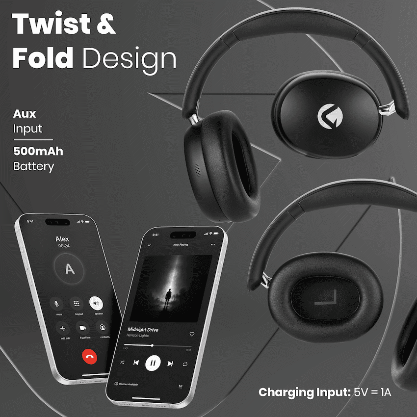 Volkano Lexi Pro Hybrid ANC Headphones 8