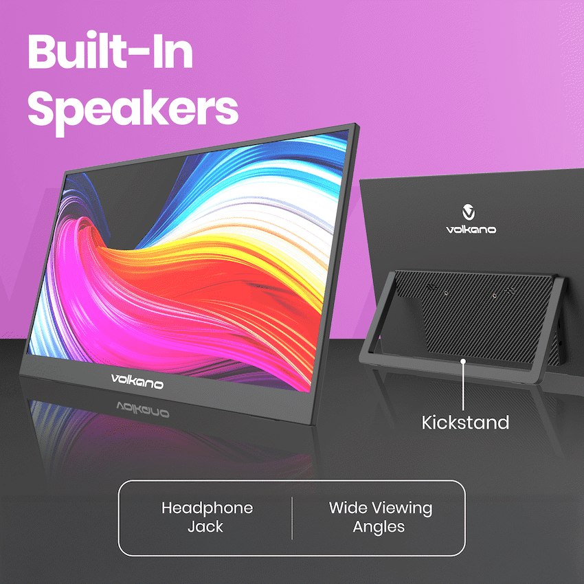 Volkano Voyage Series Portable Monitor 15.6" USB-C Power 5