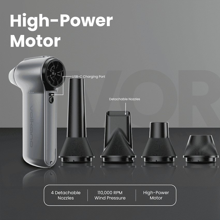 Volkano Vortex Series Portable Extreme Max Turbo Fan - Gun Metal 4