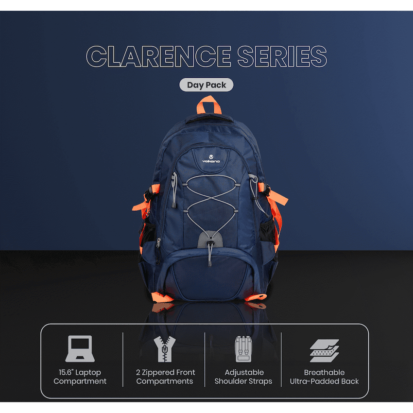 Volkano Clarence Day Pack 40L Navy/Choral 5