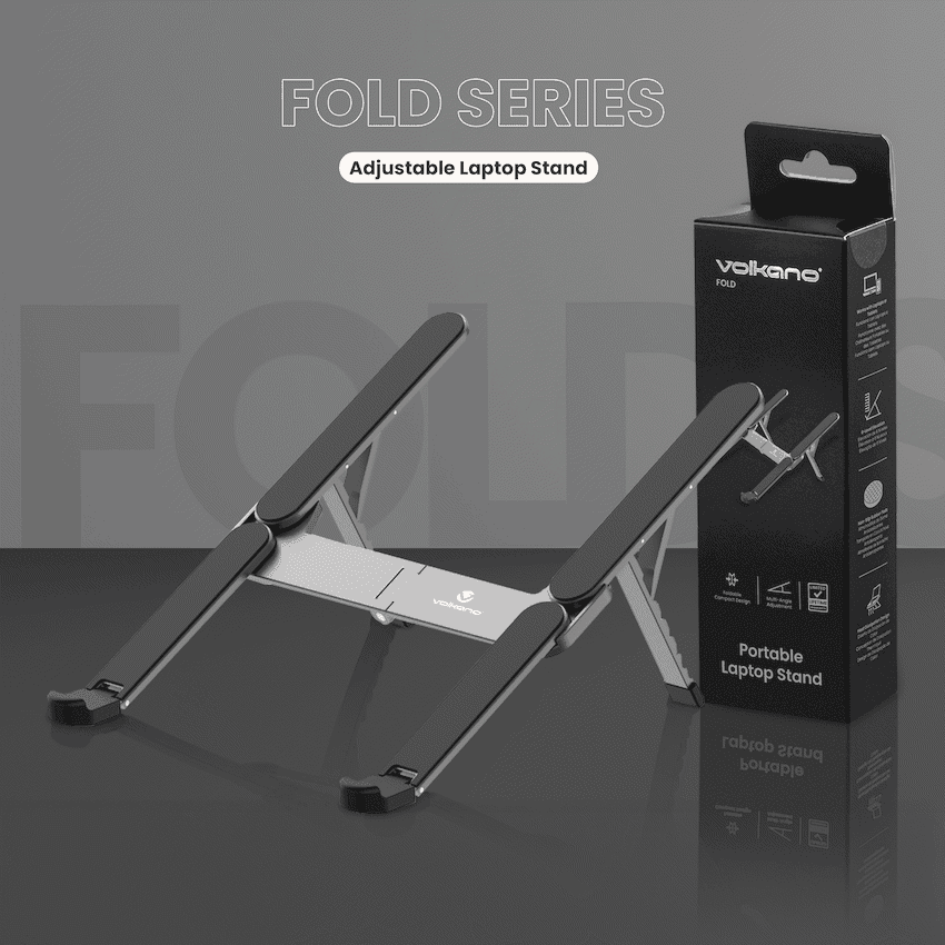 Volkano Fold Series Adjustable Aluminium Laptop Stand 6