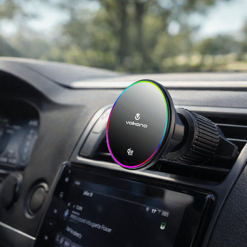 Volkano Volt Series Qi2.2 Magnetic Car Vent Phone Holder - Black 6
