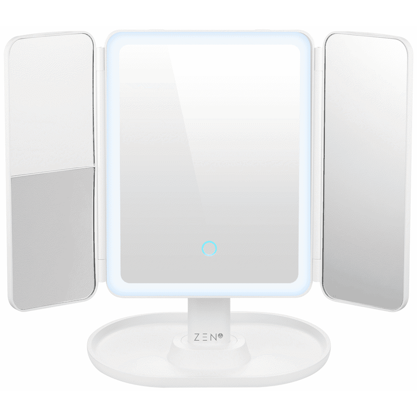 ZEN Selene Series Detachable Trifold Makeup Mirror - White 2