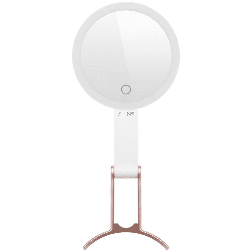 ZEN JestSet Series Portable Handheld LED Mirror - White 8