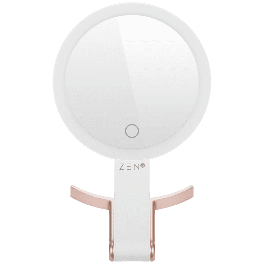 ZEN JestSet Series Portable Handheld LED Mirror - White