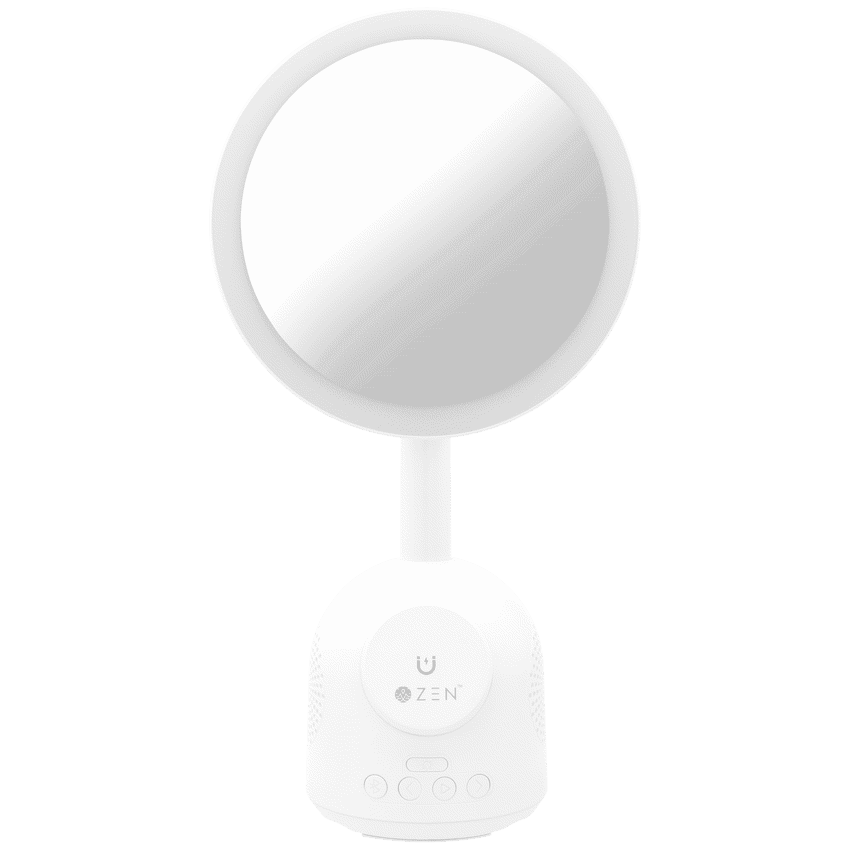 ZEN Unify Series Wireless Phone Charger with Bluetooth Speaker and Mirror - White 1