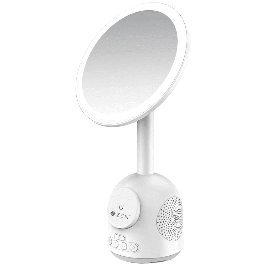 ZEN Unify Series Wireless Phone Charger with Bluetooth Speaker and Mirror - White 2