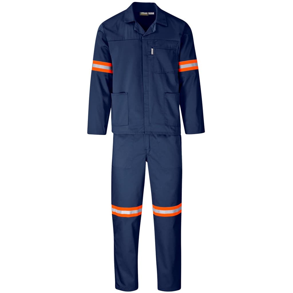 Trade Polycotton Conti Suit - Reflective Arms & Legs - Orange Tape 4