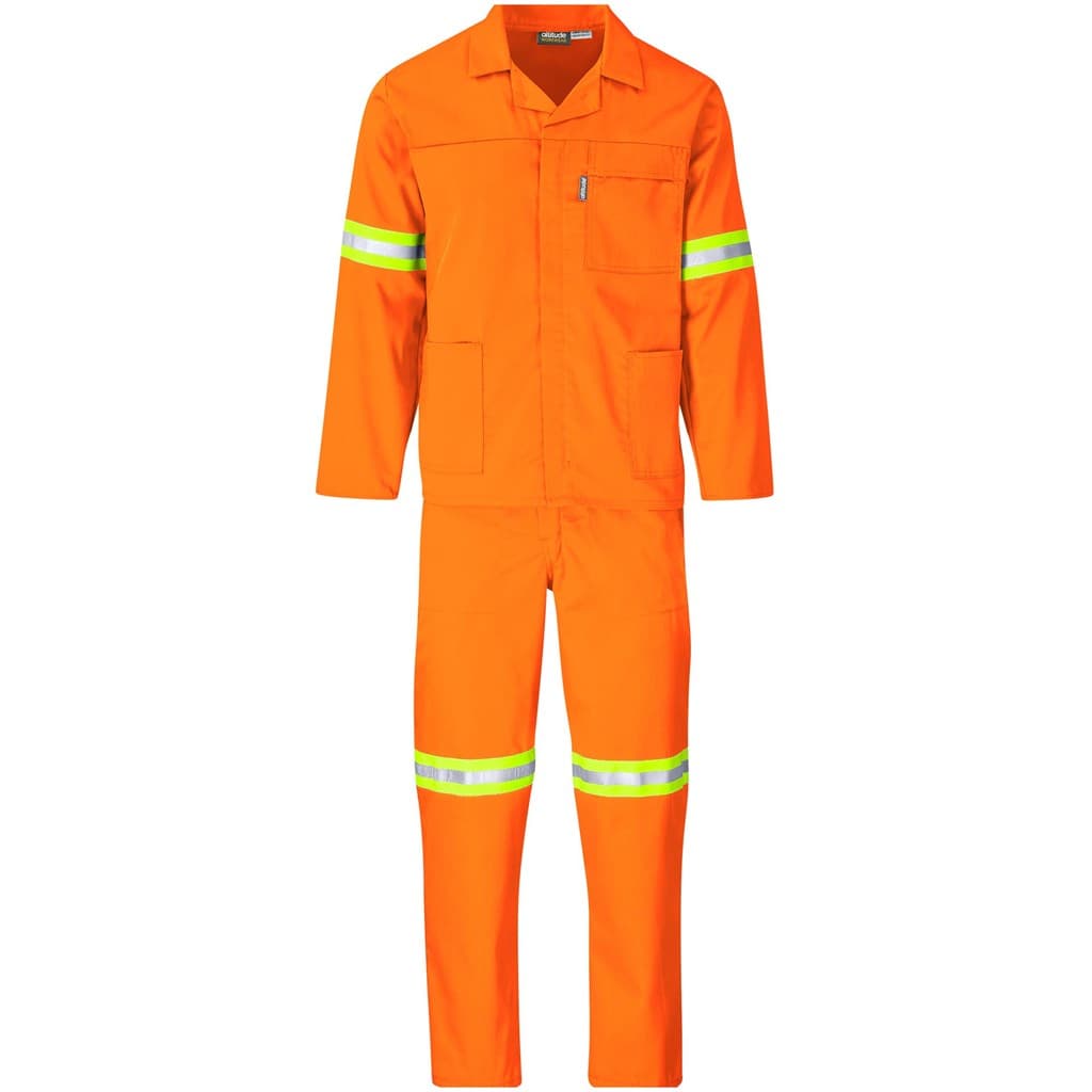 Trade Polycotton Conti Suit - Reflective Arms, Legs & Back - Yellow Tape 5