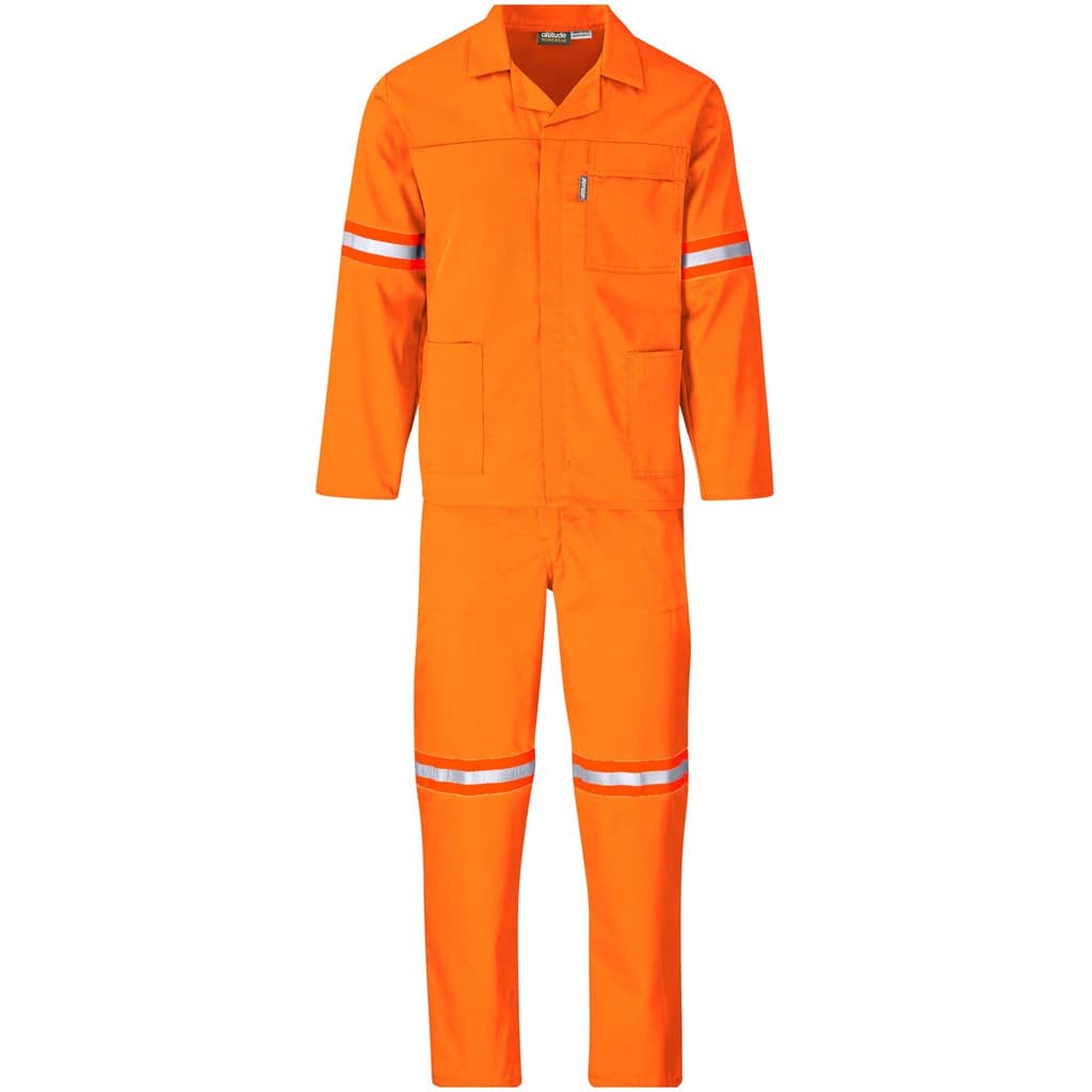 Trade Polycotton Conti - Suit Reflective Arms, Legs & Back - Orange Tape 5