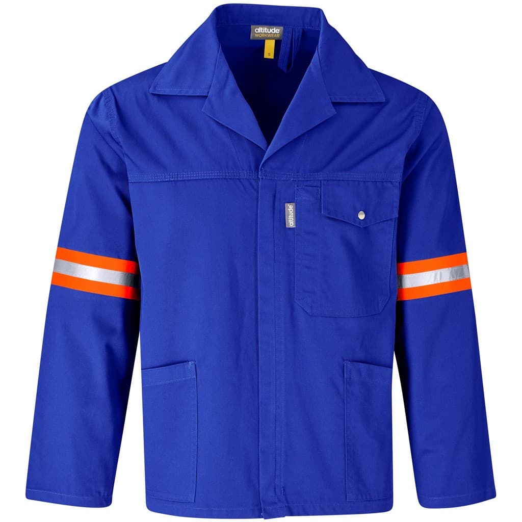 Site Premium Polycotton Jacket - Reflective Arms - Orange Tape 2