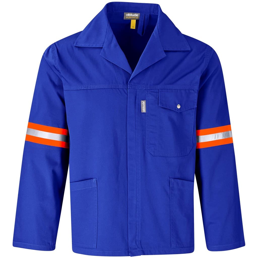 Site Premium Polycotton Jacket - Reflective Arms & Back - Orange Tape 2