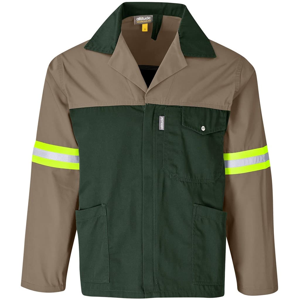 Site Premium Two-Tone Polycotton Jacket - Reflective Arms - Yellow Tape 2