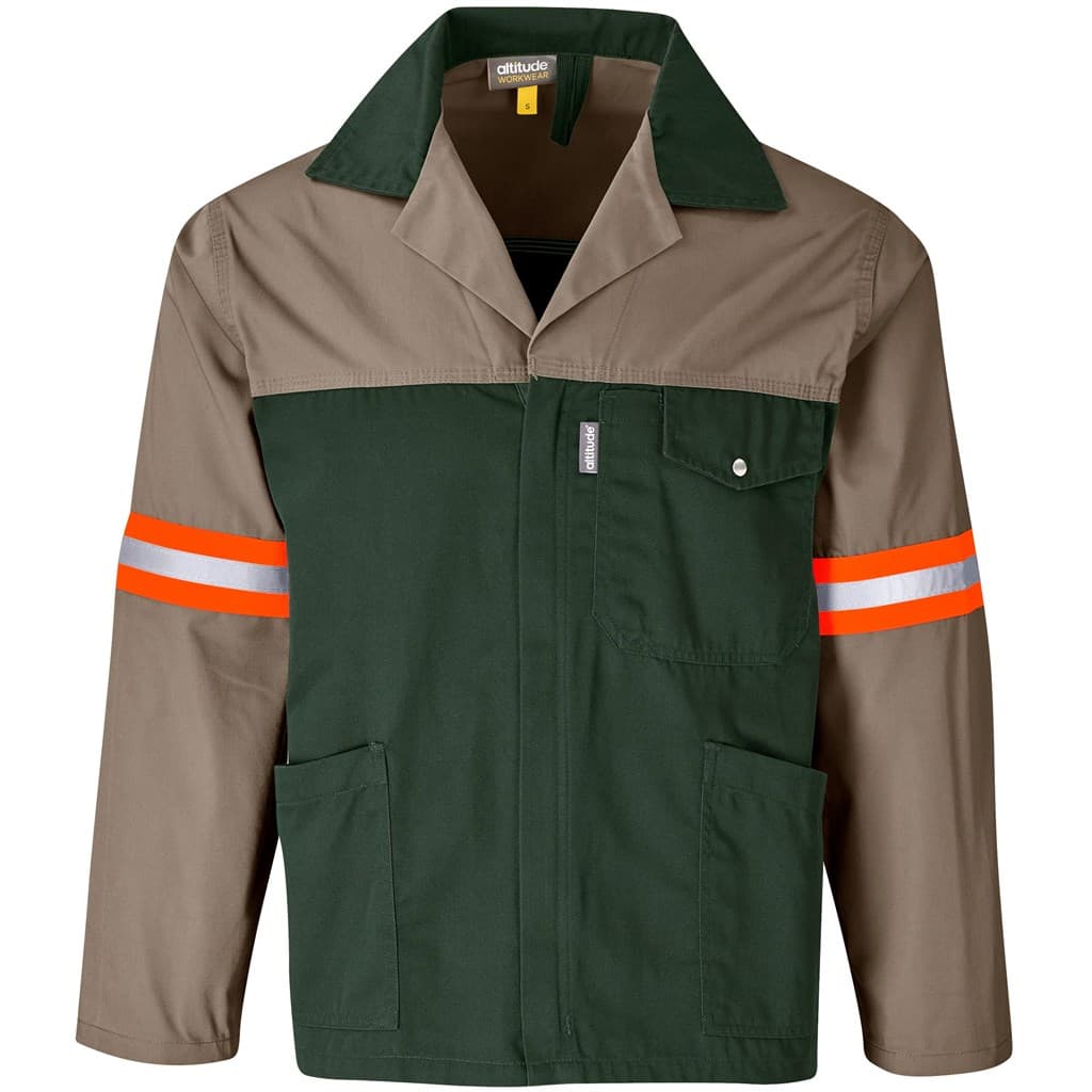 Site Premium Two-Tone Polycotton Jacket - Reflective Arms & Back - Orange Tape 2