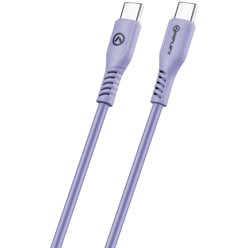 Amplify CoreCharge 1.2m USB-C to USB-C Cable - Lavender 1