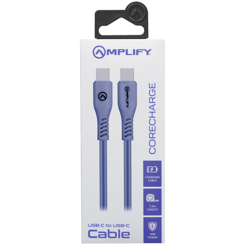 Amplify CoreCharge 1.2m USB-C to USB-C Cable - Lavender 3