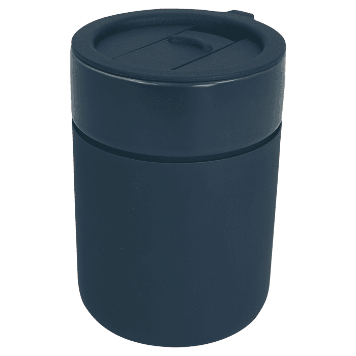330ml Ceramic Silicone Cover Mug With Sip Slider 3