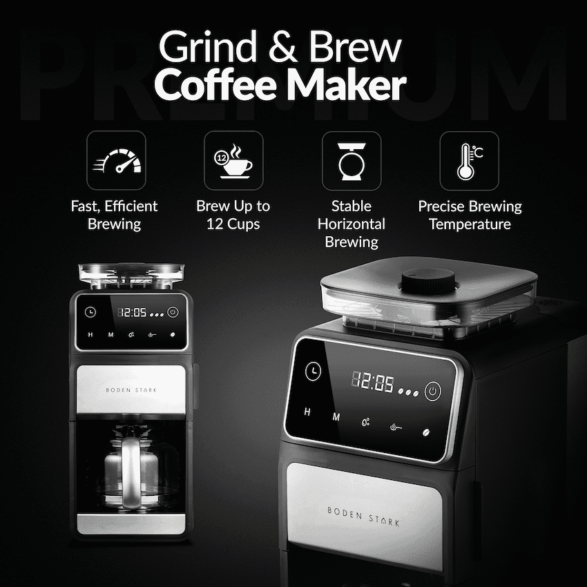 Boden Stark 12 Cup Grind & Brew Coffee Maker 5
