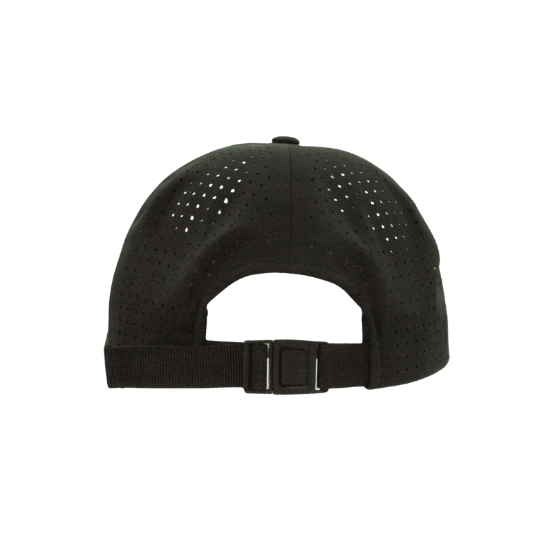 Flexfit Delta Black Perforated Cap with Velcro Hook & Loop Adjustable 9