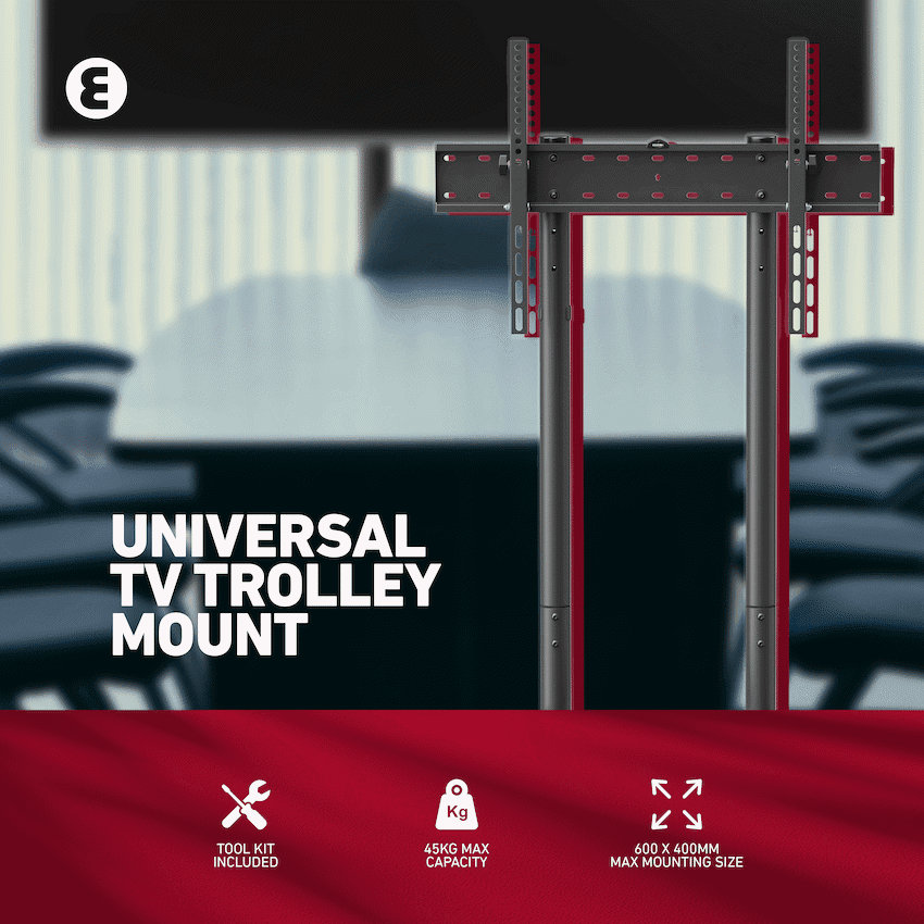 Ellies Solid series Fixed Trolley TV Bracket 37" - 70" TVs 10