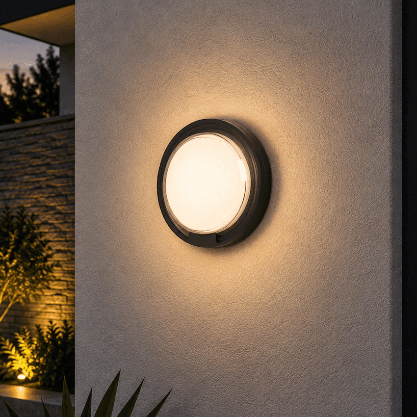 Ellies Cresent Series AC 24W Round LED Bulkhead - PC 8