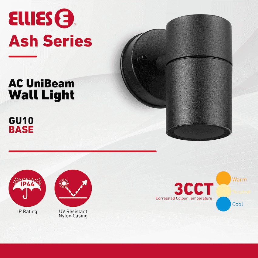 Ellies Ash Series AC UniBeam wall light - Nylon Carbon Fiber - GU10 Base 5