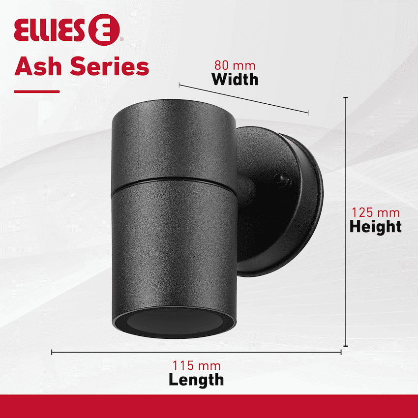 Ellies Ash Series AC UniBeam wall light - Nylon Carbon Fiber - GU10 Base 8