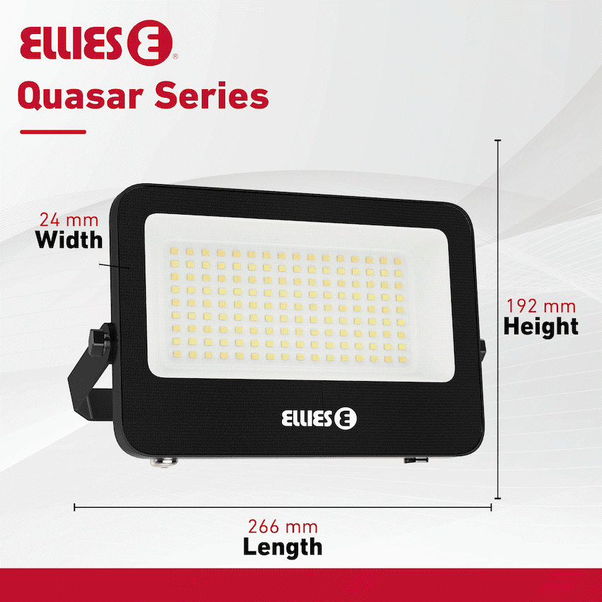 Ellies Quasar Series 100W AC Flood Light  with 3CCT -BK 5