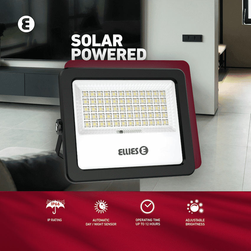 Ellies Nebula Series 60W Solar Flood Light  with 3CCT -BK 3