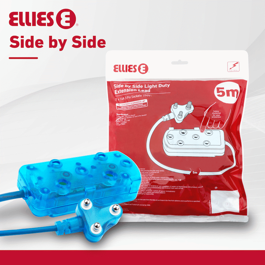 Ellies Side by Side Light Duty Extension Lead-5M 8