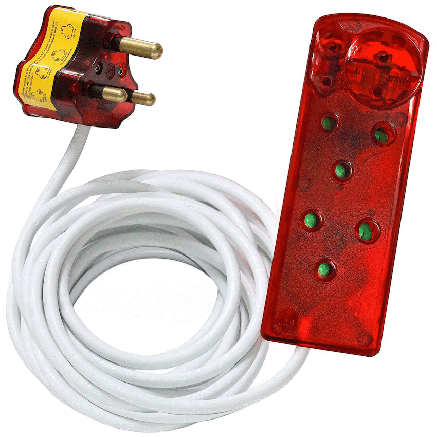 Ellies 4 Way High Surge Extension Lead - 3M 3