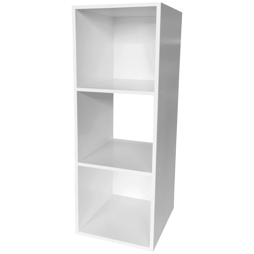 Everfurn Grayscale 3 Tier Bookshelf White, High Pressure Laminate 6