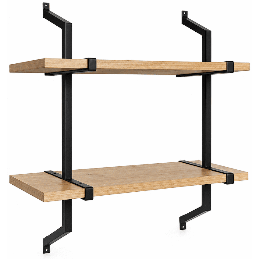 Everfurn Retro 2 Tier Wall Shelf 1