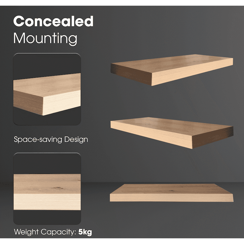 Everfurn Thea Floating  Wall Shelf -Small 2