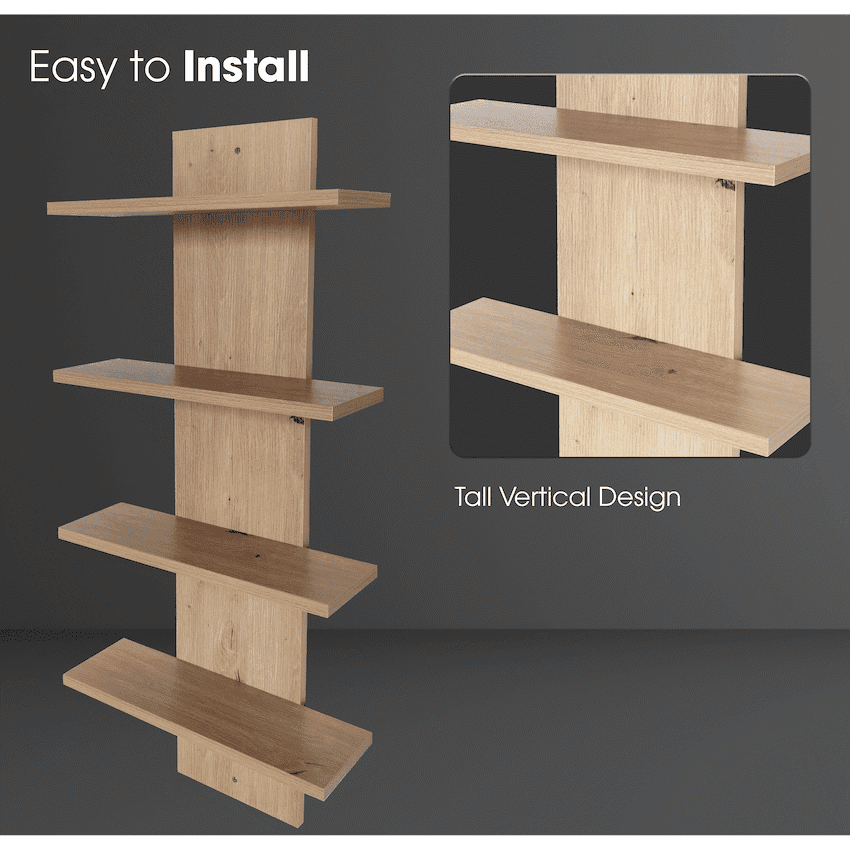 Everfurn Alex 4 Tier Wall Shelf 3