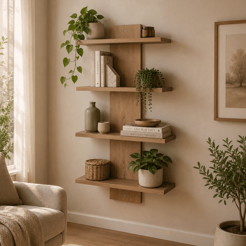 Everfurn Alex 4 Tier Wall Shelf 5