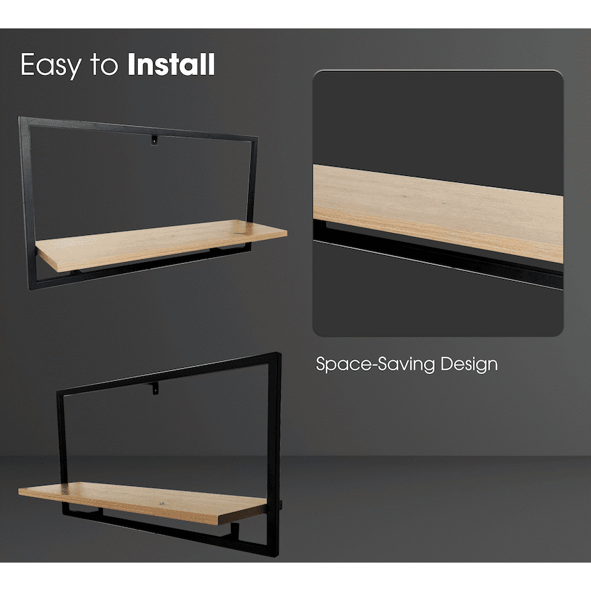 Everfurn Iris Floating Wall Shelf -Large 3