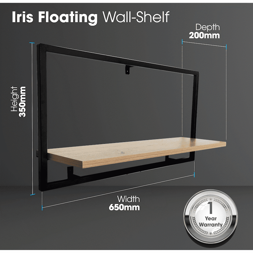 Everfurn Iris Floating Wall Shelf -Large 4