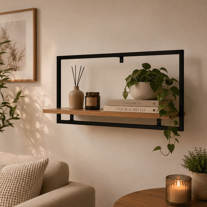 Everfurn Iris Floating Wall Shelf -Large 5