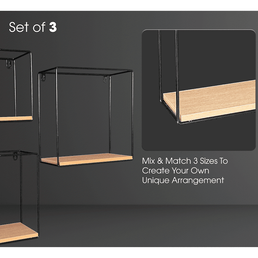 Everfurn Sarah Wall Shelves - Set of 3 4