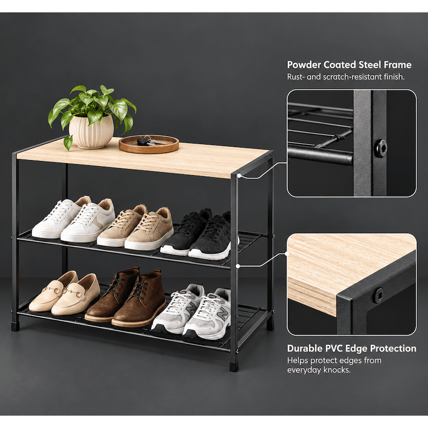 Everfurn Errol 3 Tier  Shoe Rack 3
